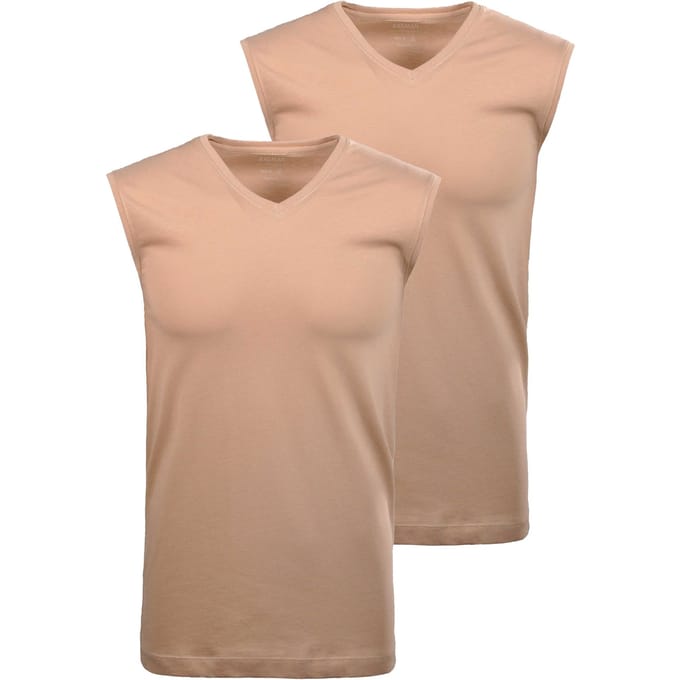 Ragman Ondermode Uni Bodywear Single Jersey 2Pack Pale Taupe / male
