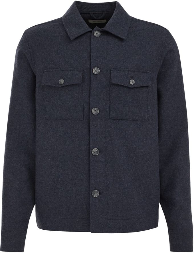 Van Gils Heren Boxy fit overshirt van wolmix
