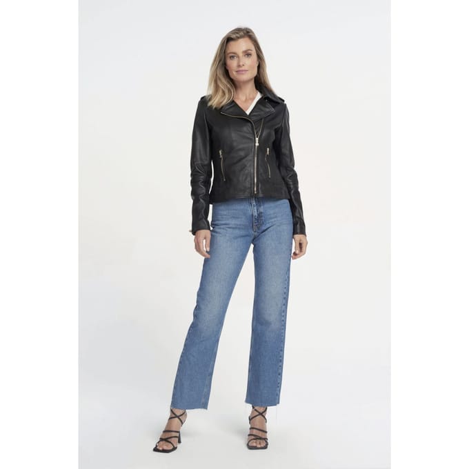 Ibana Bear Blaze Black/gold Größe: 32 | Lederjacken Outlet | Damen | Schwarz