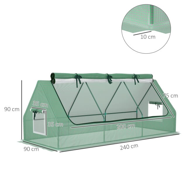 4goodz Tuinkas met stalen frame 240x90x90 cm 845-770v00gn