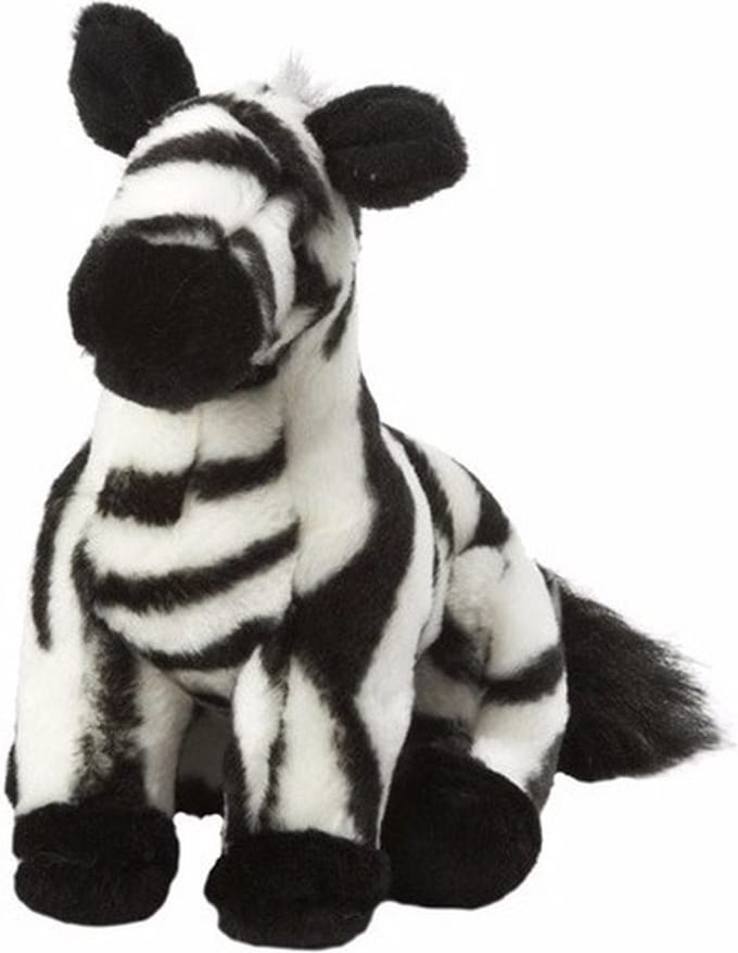 Nature Planet pluche zebra knuffel - 18 cm - Dieren speelgoed knuffels