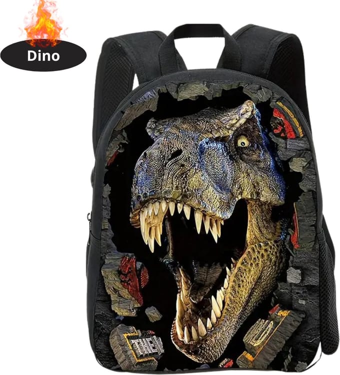 Nivard Kinder Rugzak - Jongen - Meisje - Schooltas - Backpack - Dino