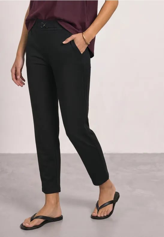Slim Leg-broek met gespdetail