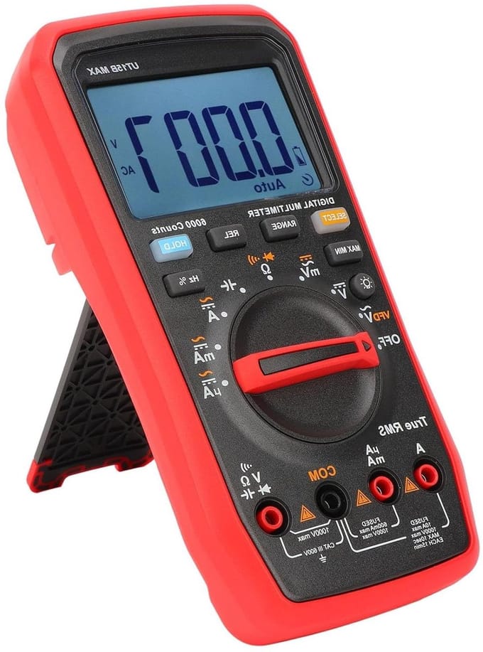 Digitale Multimeter - Stroomvoltmeter Tester - Elektrische Metingen - Hoorbaar Visueel Alarm - 1000V - Grijs