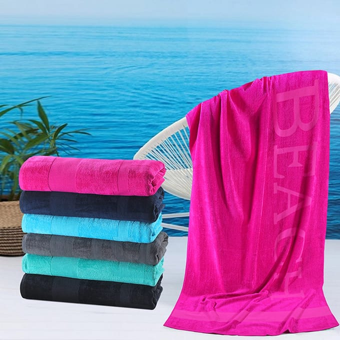Zavelo Beach Strandlaken Roze (100x200 cm)