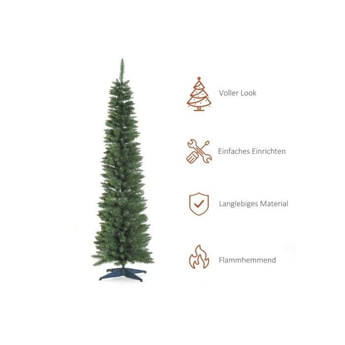 Sapin de Noël artificiel - MUVOE - Étoile de Noël - 2,1 m - 499 branches - Support inclus vert