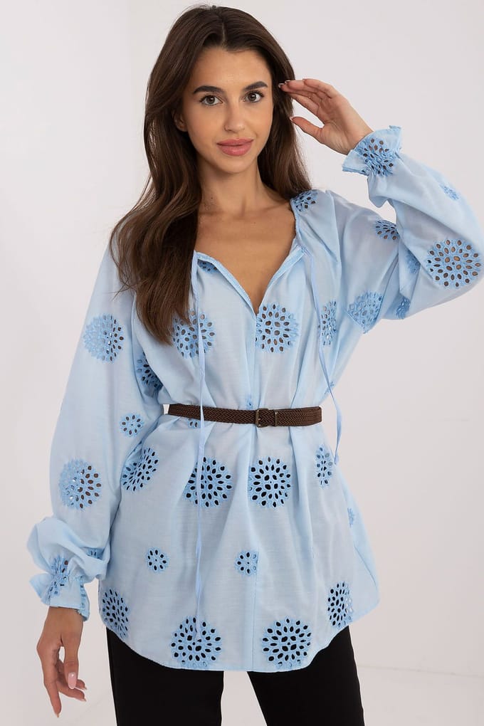 Rosé Poise Blouse - Blue / S/M