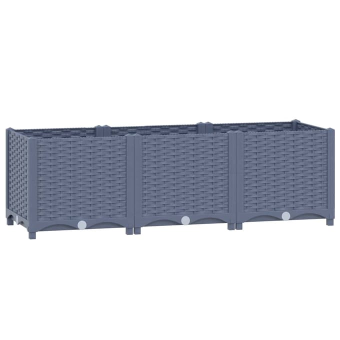 vidaXL - Plantenbak - verhoogd - 120x40x38 - cm - polypropyleen