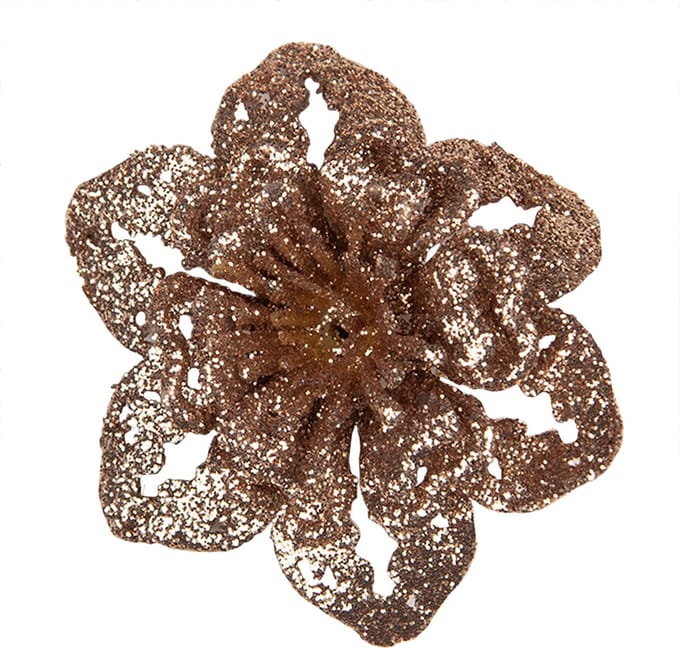 Clayre & Eef Kunstbloem Ø 6x2 cm Koperkleurig Kunststof