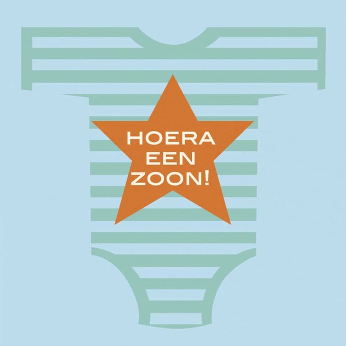 Servetten Hoera een Zoon