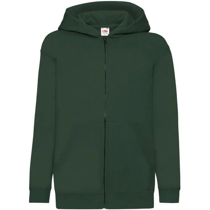 Kindercapuchon met volledige rits Fruit of the Loom Classic