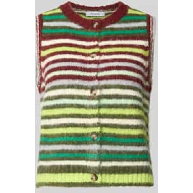 Mouwloos vest met streepmotief model 'CARO'