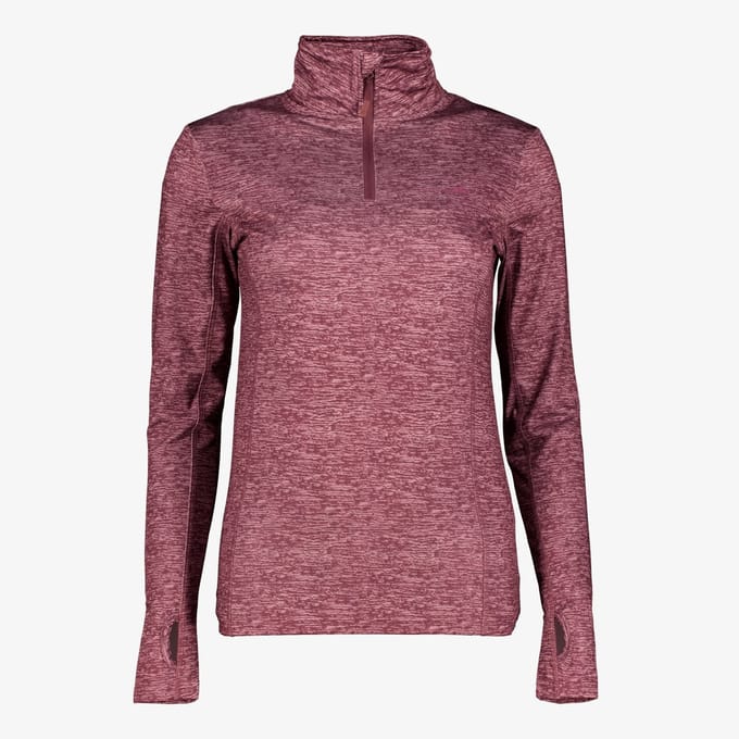 Mountain Peak dames thermoshirt met rits roze - Maat S