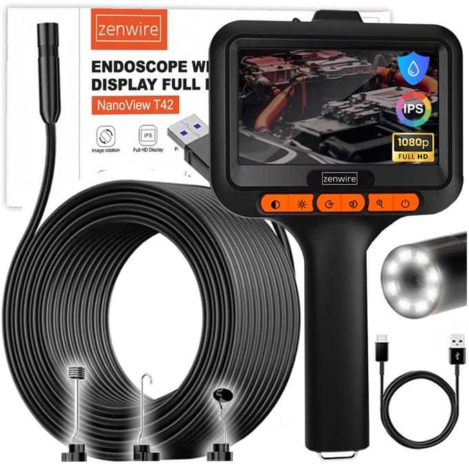 Zenwire NanoView T42 Endoscoopcamera - 4,3" IPS - 5m - 8mm - IP67