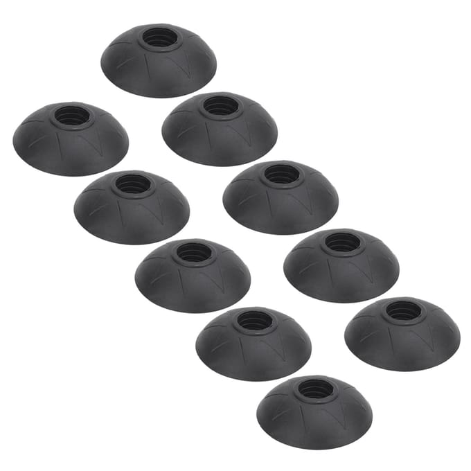 10 stuks Vervangingstips voor Wandelstokken met Beschermer voor Sneeuw en Modder, Wandel- en Klimaccessoires black