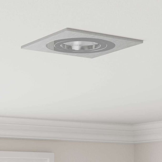 vidaXL Spotje 6 st zilver 9 x 9 x 2 cm Aluminium