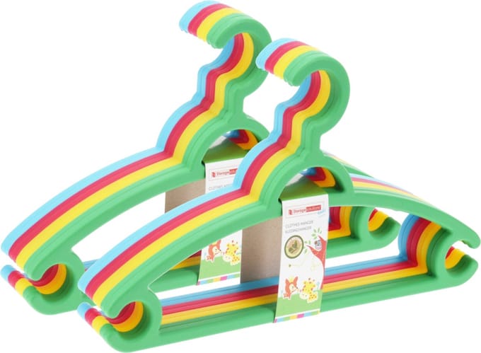 Storage Solutions kledinghangers kids - 16x - kunststof - multicolor