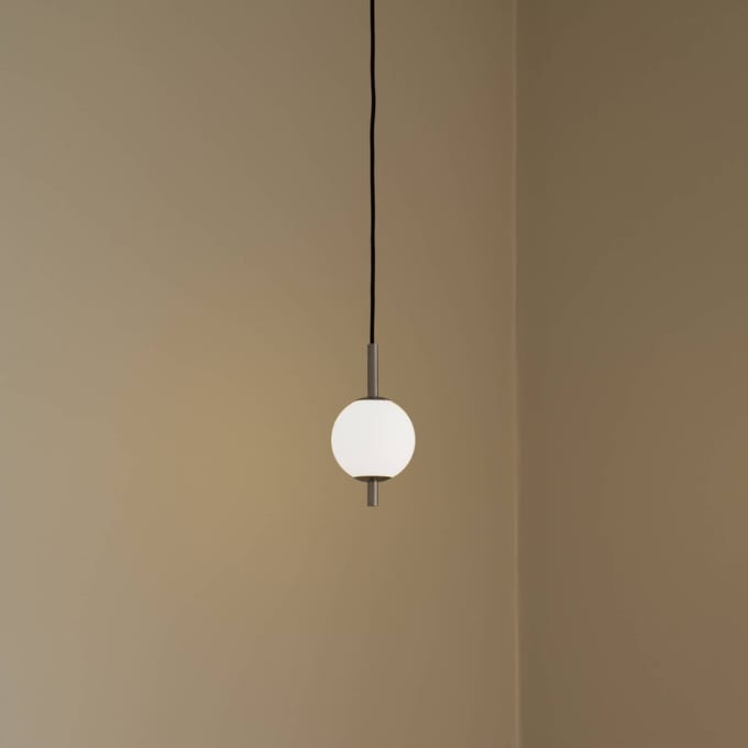 UMAGE LED hanglamp Audrey, staalkleurig, 1-lamp, Ø 12 cm