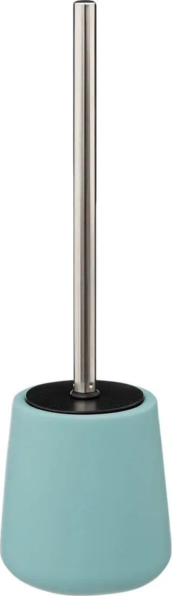 5Five Toilet/wc-borstel in houder - polyresin/metaal - ijsblauw - 40 cm