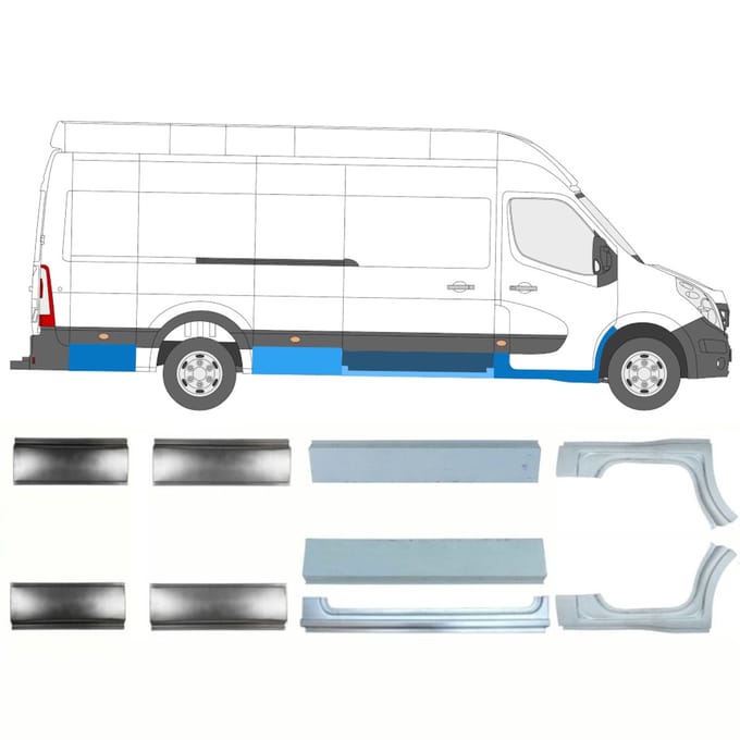 Reparatiepaneel set voor Renault Master 2010- / Links + Rechts