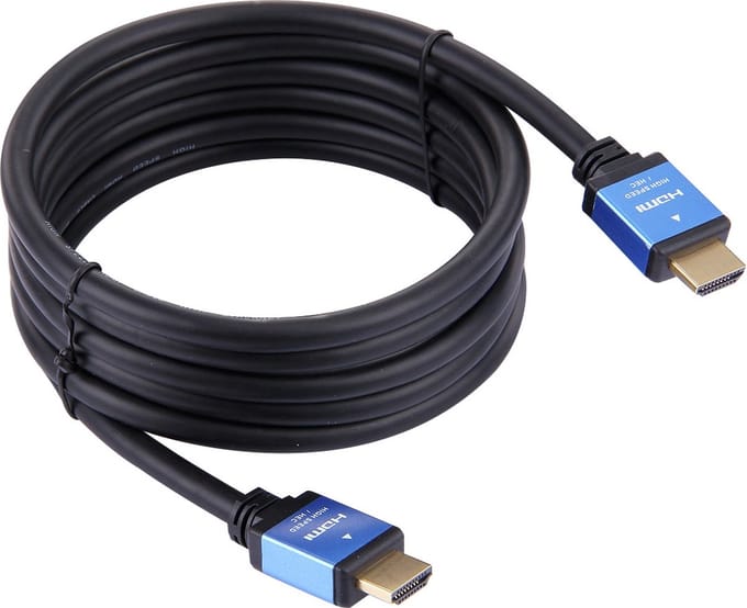 By Qubix - HDMI Kabel 2 Meter - HDMI 2.0 Versie - High Speed 4k - 60 fps - ondersteund HDR - Blue Line