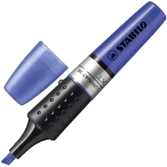 STABILO LUMINATOR - Markeerstift - Extra Grote Inkttank- Blauw - per stuk