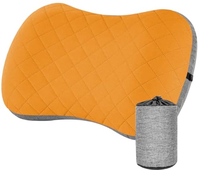 Comfortabel en Verstelbaar Opblaasbaar Reiskussen voor Camping en Reizen