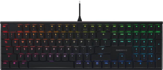 CHERRY MX 10.0N toetsenbord RGB zwart