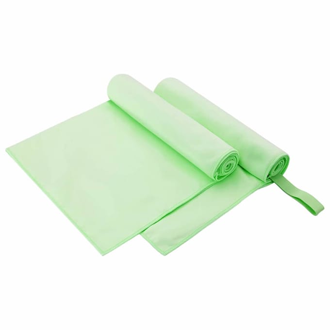 vidaXL - Sporthanddoeken - 2 - st - Groen - 100 - x - 50 - cm - Polyester - en - polyamide