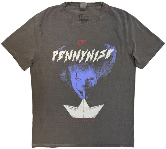 It - Pennywise Paper Boat Heren Tshirt - S - Zwart