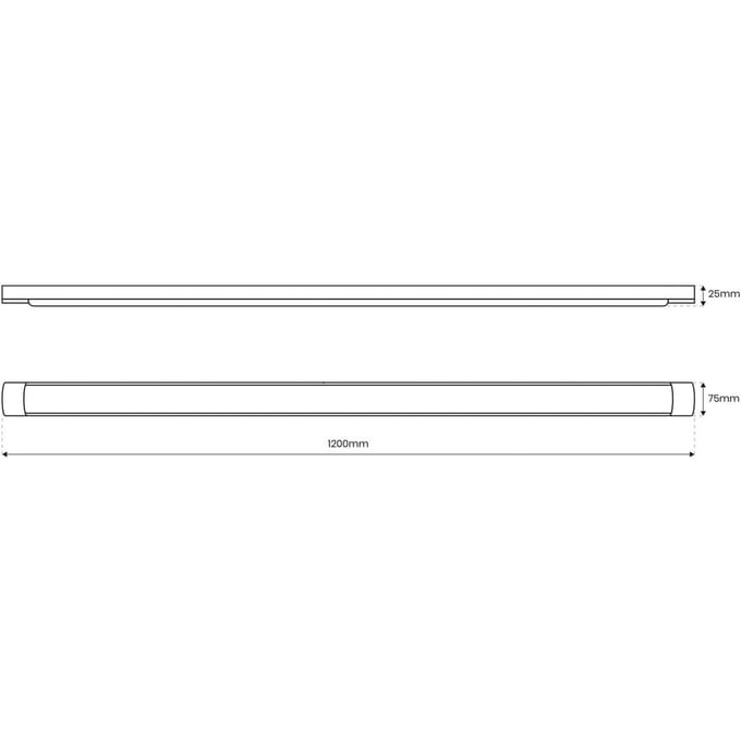 Milagro Lighting LED plafondlamp Batten, lengte 120 cm, aluminium, wit, 4.000 K