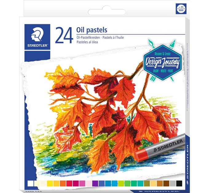 STAEDTLER Design Journey - oliepastels 11 mm - set 24 kleuren