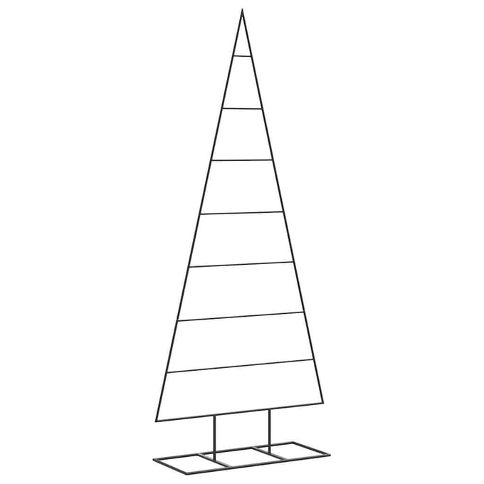 vidaXL - Kerstdecoratie - kerstboom - 150 - cm - metaal - zwart
