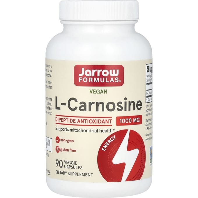 Carnosine 90 capsules - dipeptide alanine-histidine, verjongt op celniveau | Jarrow Formulas