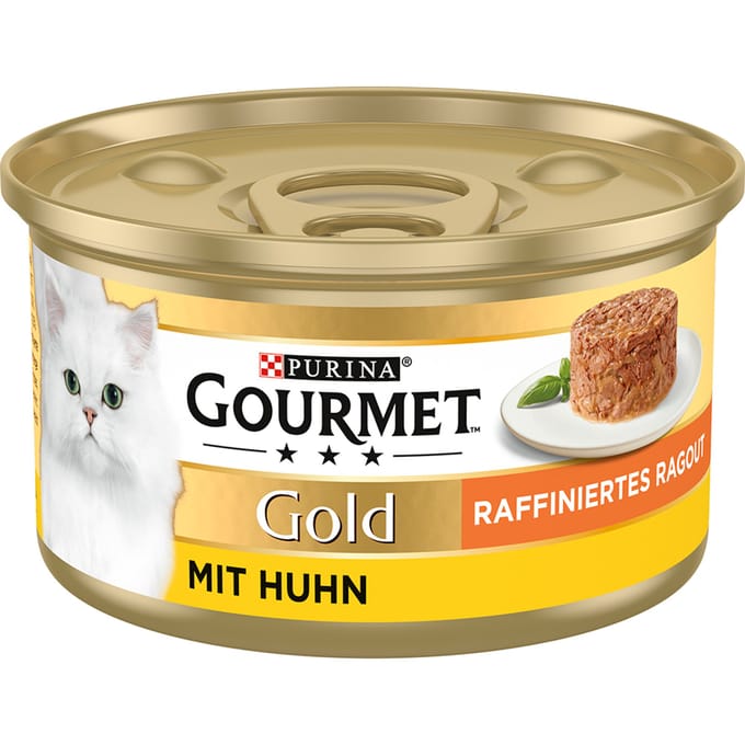 12 x 85 g Gourmet Kip  Gold geraffineerde ragout  kattenvoer