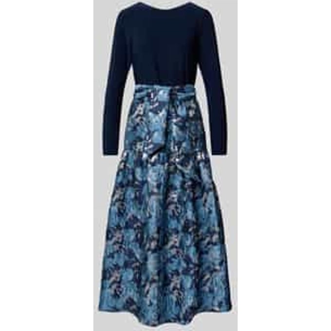 Avondjurk in 2-in-1-look met strikceintuur