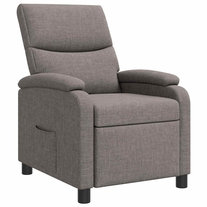 vidaXL - Recliner - Taupe - Stof