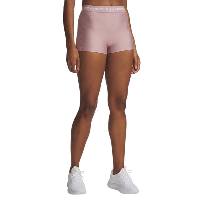 Under Armour Dames Ribbel Compressie Shorts (Roze)
