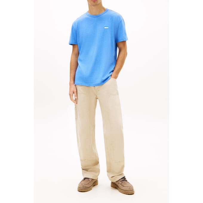 Tommy Hilfiger Regular Badge Tee Blue Twilight Größe: L | Basic T-Shirts Outlet | Herren | Blau