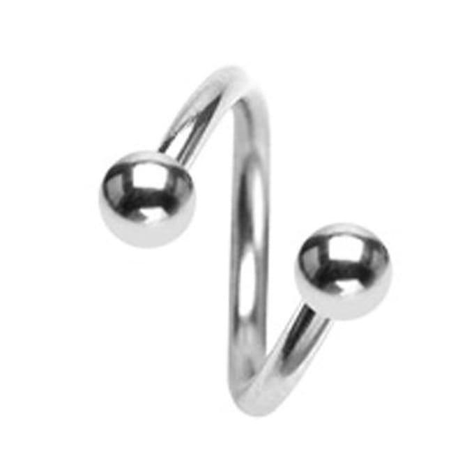 Piercing twist 1.2x8x3 - zilver - LMPiercings