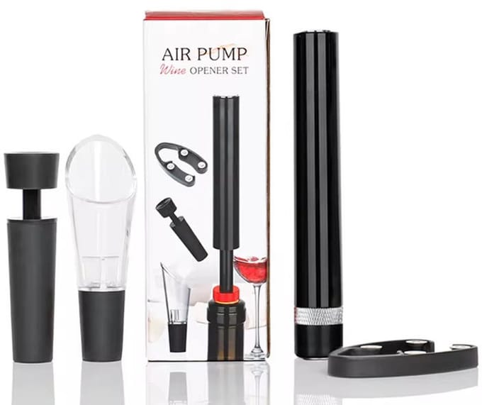 KERSTCADEAU - Compacte Wijnbeluchtiger/wijnopener 4-Delige Set – Compact Wine Aerator Set 4-Pieces