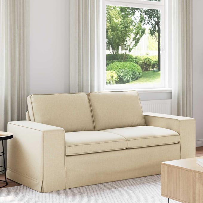 vidaXL - Bank - Crème - 182 - x - 80 - x - 82 - cm - Stof