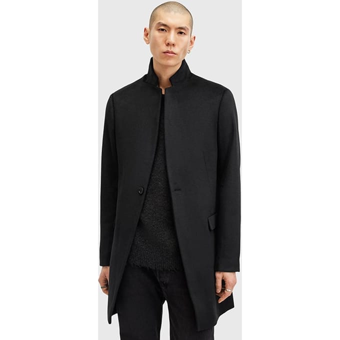 AllSaints Hargrove Coat Black Taglia: 36 | Cappotti monopetto Outlet | Uomo | Nero