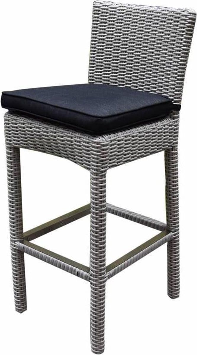 Oxford barstoel wit grijs wicker