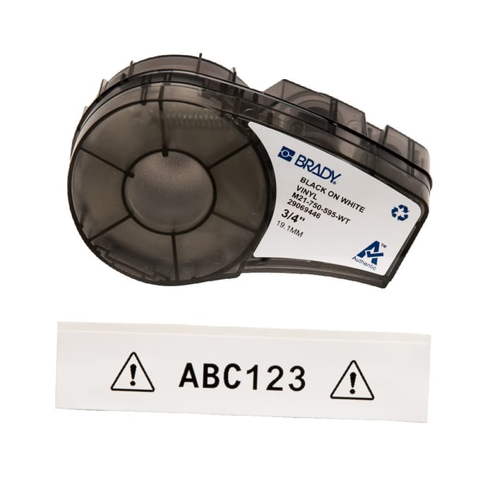 Brady M21-750-595-WT printeretiket Zwart, Wit Zelfklevend printerlabel