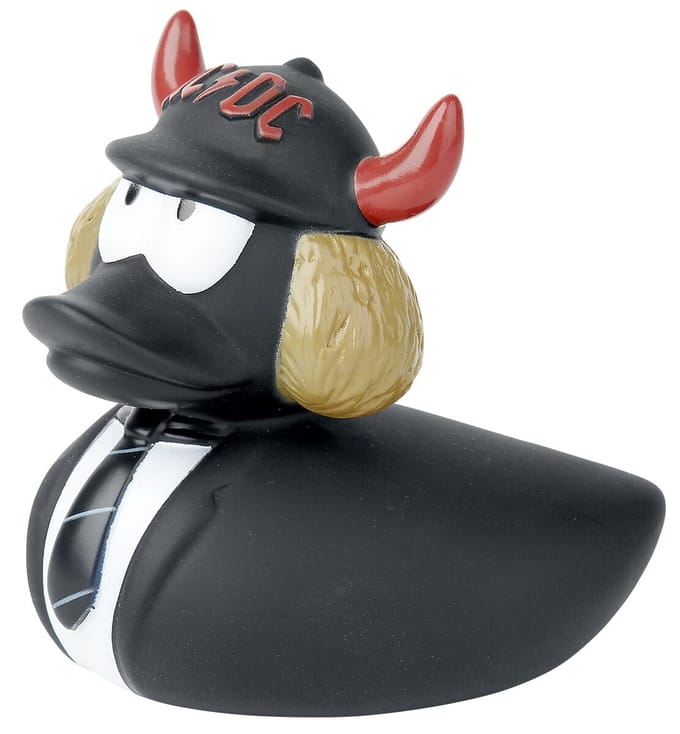 AC/DC Badeend 'Angus' Unisex Badkameraccessoires - zwart - Standard