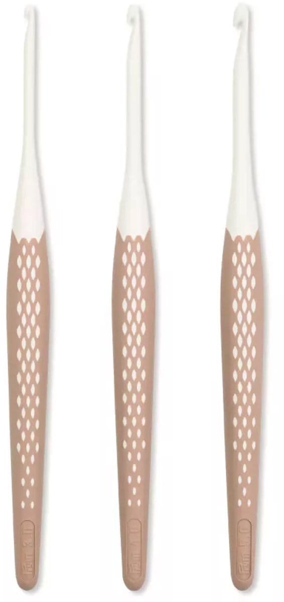 PRYM Wolhaaknaalden Ergonomisch set taupe 3,4,5mm 218595 - Prym