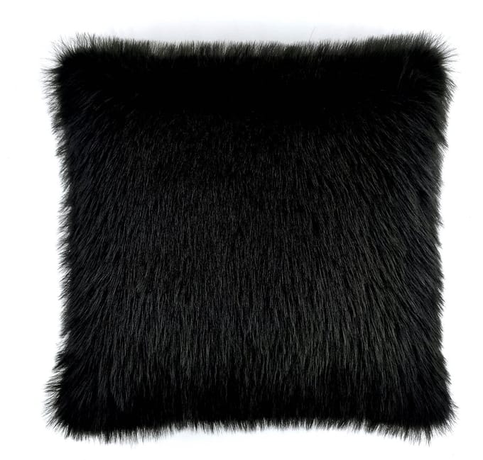 Heckettlane Perle Sierkussen - Fake Fur - 48x48 cm - Zwart