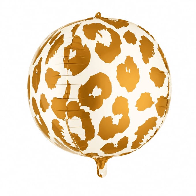 PartyDeco - Folieballon rond cheetah print 50 cm