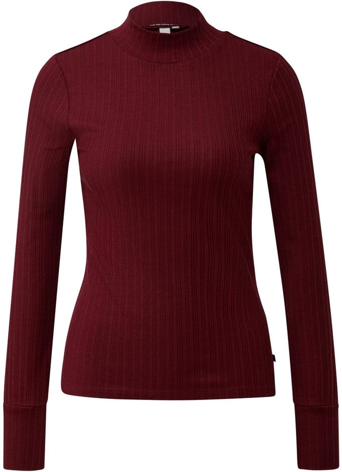 Q/S designed by - Dames t-shirt - Maat XS - Vrouwen - Bruin - polyester